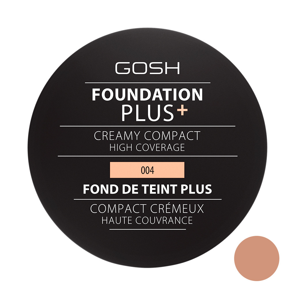 Gosh Foundation Plus Cremy Compact 004 natural 9g компактен крем фон дьо тен 9г