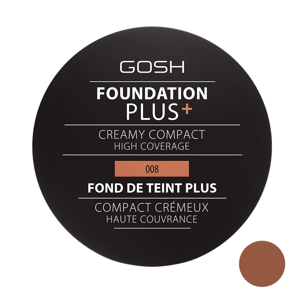 Gosh Foundation Plus Cremy Compact 008 golden 9g компактен крем фон дьо тен 9г