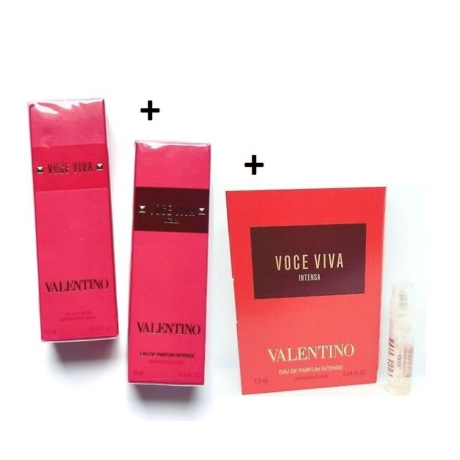 Valentino Voce Viva Eau de Parfum Spray 15 ml + Voce Viva Intensa Eau de Parfum Intense Spray 15 ml
