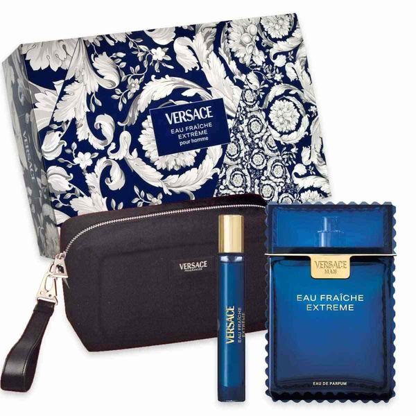Versace Man Eau Fraiche Extreme EDP 100 ml + EDP 10 ml + Case комплект за мъже
