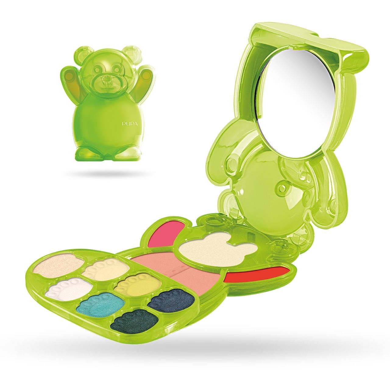 Pupa HAPPY BEAR 010280A006 Green грим палитра за лице очи и устни