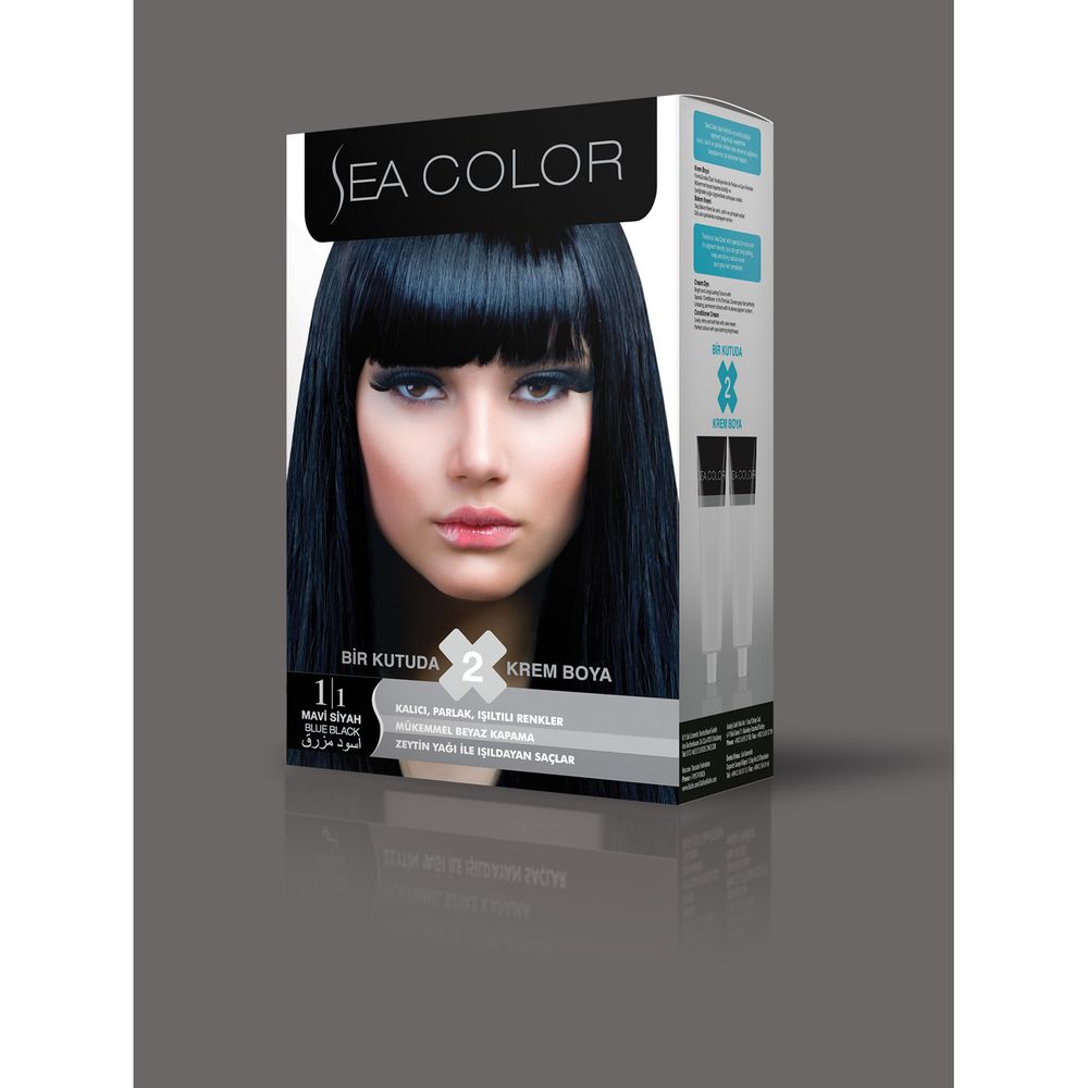 Турска крем боя за коса Sea Color 1.1 Blue Black