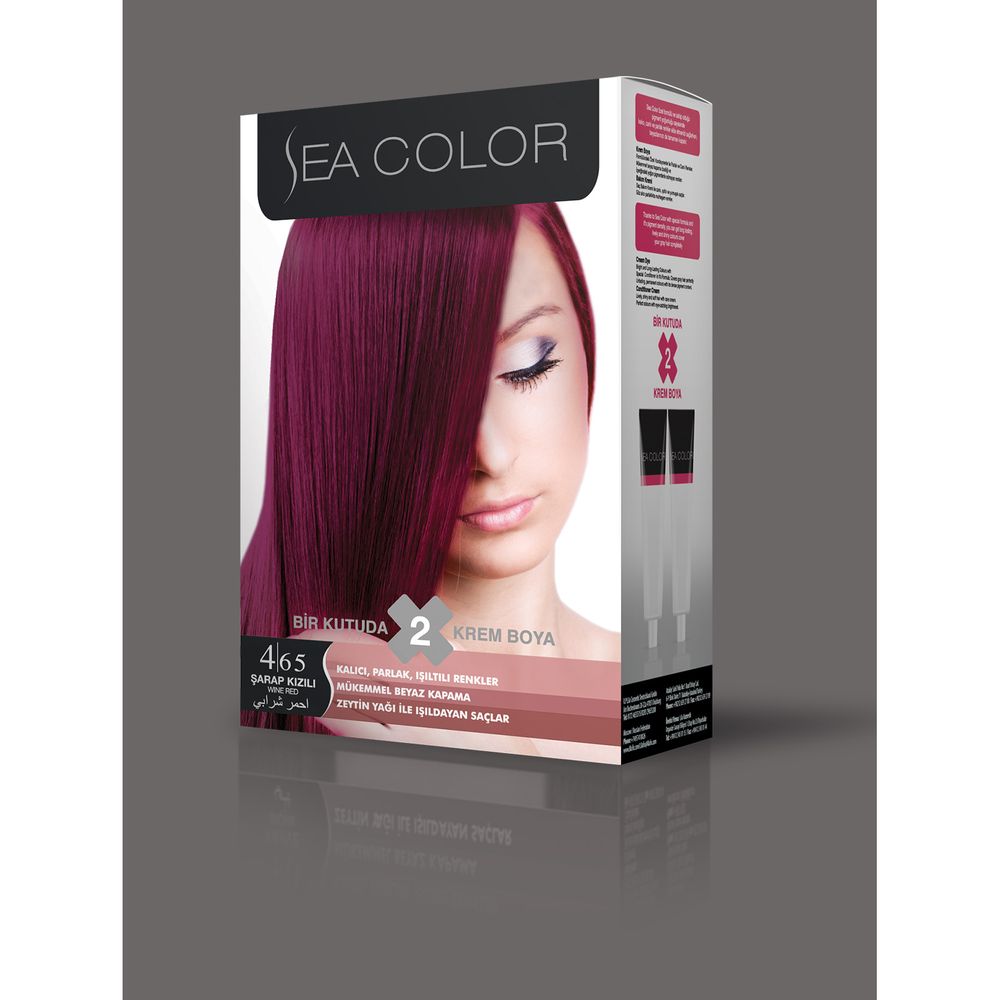 Турска крем боя за коса Sea Color 4.65 Wine Red