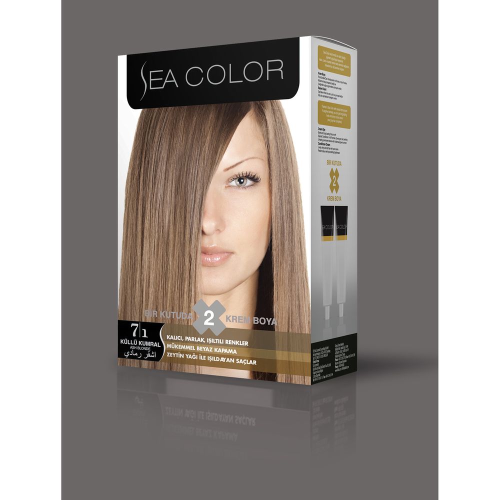 Турска крем боя за коса Sea Color 7.1 Ash Blonde