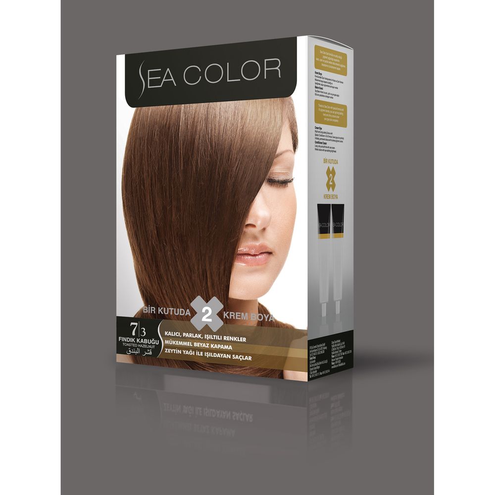 Турска крем боя за коса Sea Color 7.3 Toasted Hazelnut