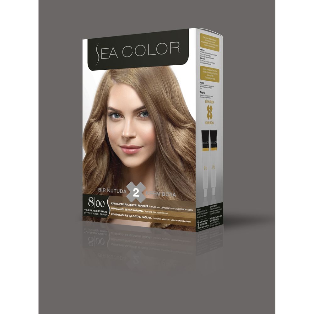 Турска крем боя за коса Sea Color 8.00 Intense Light Blonde